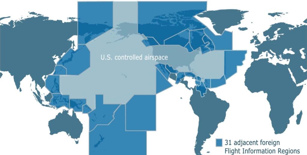 US Controlled Airspace Large and Complex air traffic services The FAA both regulates and, as the country s