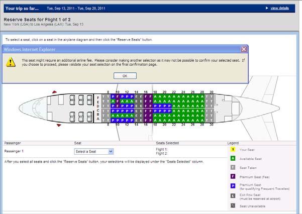 Fee Seats Currently, GetThere supports pay seats on Sabre for United Airlines, when Air Extras is enabled in Site Administration.