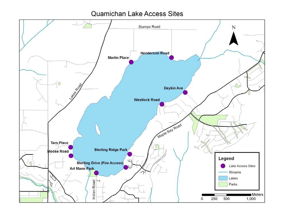 Figure 1. Quamichan Lake Access Points 2.3.