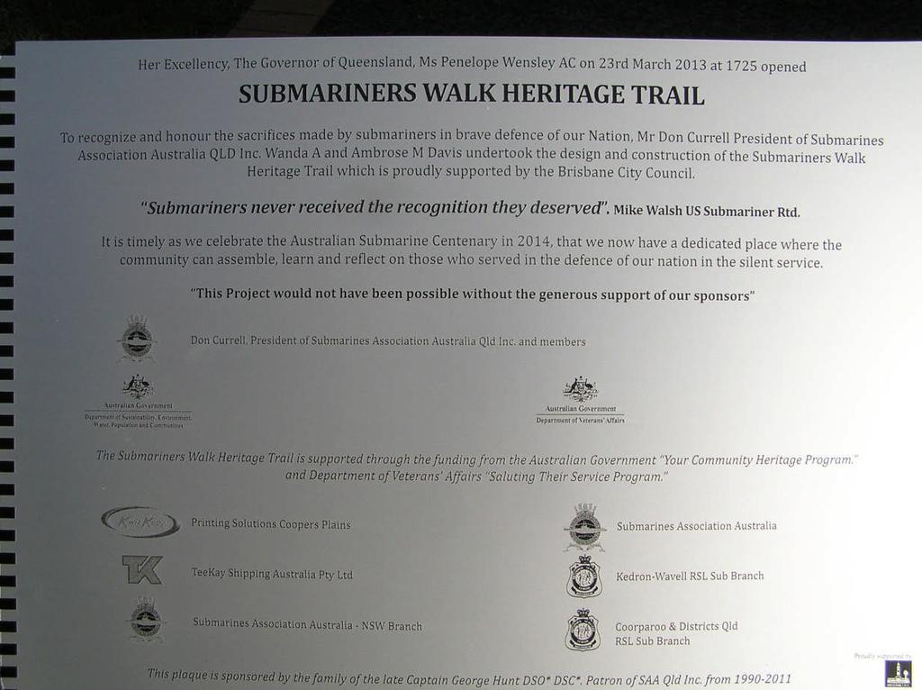 Submariners Walk in Brisbane, Australia: (part 1) 1.