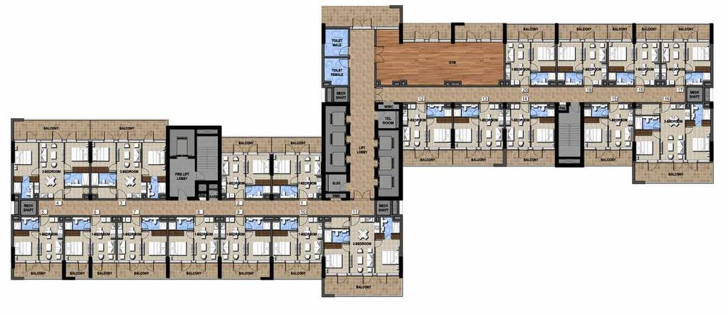 TYPICAL FLOOR PLAN 1 ST FLOOR 2 ND - 16 TH FLOOR TYPICAL FLOOR PLAN Disclaimer: All pictures, plans, layouts, information, data and details included in this brochure are indicative only and may