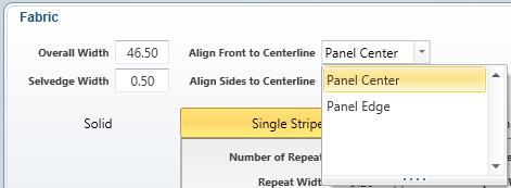 At the top of the Fabric Pane, you can choose to have awning centerline aligned with the center of a fabric panel or with an edge. Try both to see which saves material.