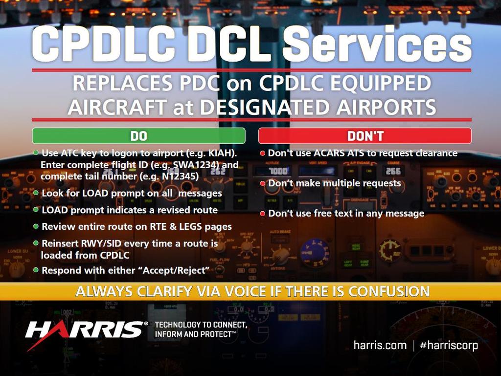 CPDLC DCL Crew Job Aid