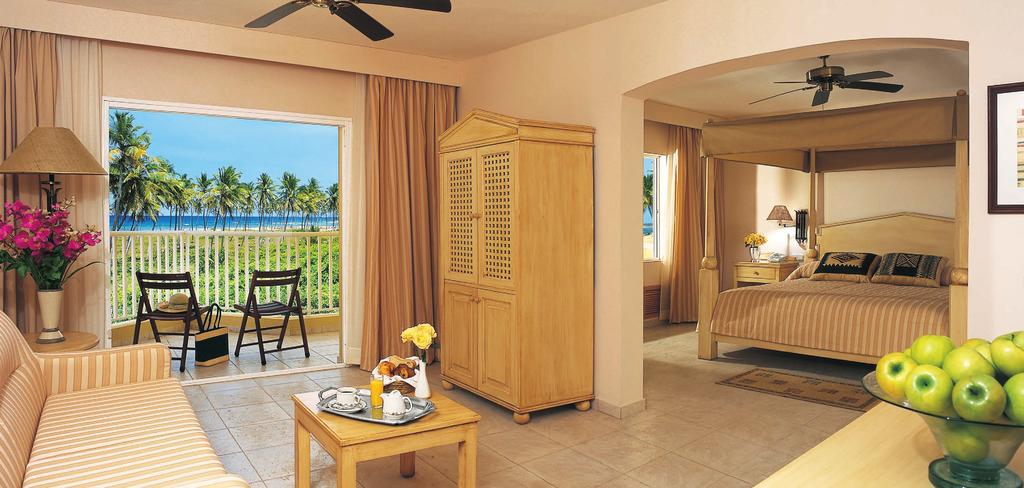 YOUR OWN Oasis The private balcony or terrace of your room or suite gives you a panoramic view of the Caribbean, our dazzling