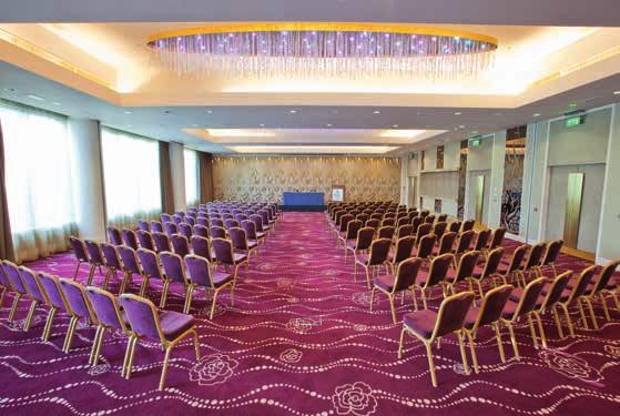 Our Hoey Suite is our largest conferencing suite with our custom designed Niamh Barry chandelier with the capacity to hold 630 attendees.