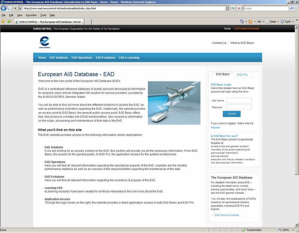 EAD Current status and source www.ead.eurocontrol.