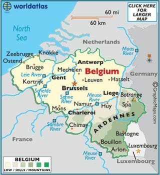 30 Belgium Belgium is part of Northern European lowlands. It has a short coastline on the North Sea.