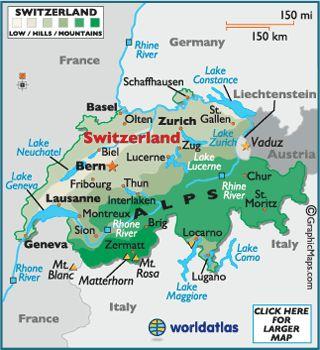 32 Switzerland Switzerland is located in Central Europe it is a landlocked country meaning that it has no coastline.