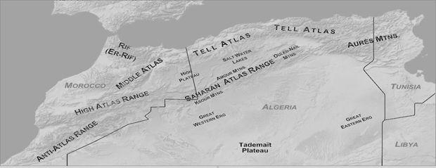 4 The Atlas Mountains The Atlas Mountains stretch for more than 1,200 miles across Morocco, Tunisia, and Algeria.