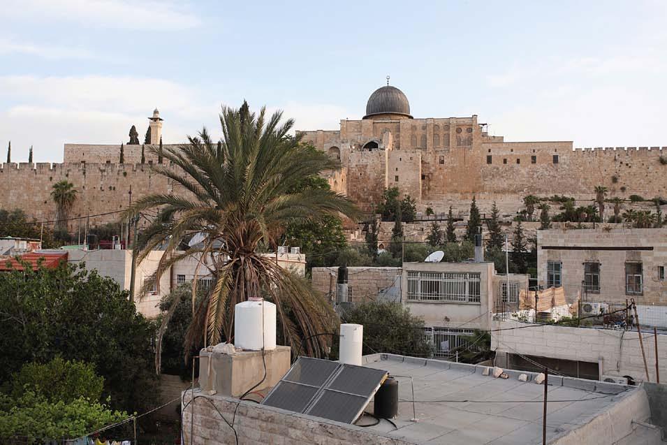 Emek Shaveh Silwan view towards the Al-Aqsa Mosque.