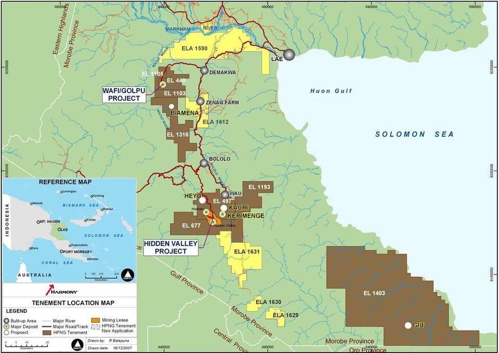 Exploration The tenement package is highly prospective for porphyry and hydrothermal Au and Cu/Au deposits.