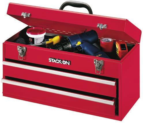 Portable Steel Tool Chests THESE POPULAR, PORTABLE TOOL CHESTS INCLUDE THE FOLLOWING HIGH QUALITY FEATURES FOR STRENGTH AND DURABILITY: n Closed lid locks