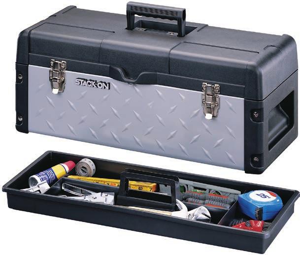 Pro/Contractor All-Purpose Steel/Plastic Tool Boxes PATENTED STEEL/PLASTIC TOOL BOXES INCLUDE THESE HIGH QUALITY FEATURES FOR