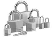 SOLID BRASS PADLOCKS Stylish and strong solid brass lock body Brass, standard steel and hardened steel shackles available 3-pin, 4-pin and 5-pin cylinders available Nos.