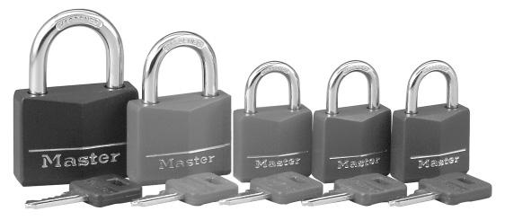 COVERED SOLID BODY PADLOCKS Stylish scratch resistant vinyl covered padlocks Made of corrosion resistant materials Standard steel and hardened steel shackles available Matching colored key head for