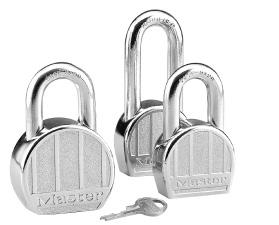 CHROME STEEL PADLOCKS Chrome plated solid steel body is strong, durable and resists rust and corrosion Ball bearing locking for maximum pry resistance Hardened steel shackle for added protection from