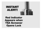 TSA-ACCEPTED LUGGAGE PADLOCKS Allows TSA screeners to inspect and relock baggage, without damaging the lock 1-3/16in (30mm) wide durable metal body 3 dial, set your own combination convenience Unique