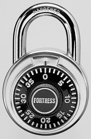 FORTRESS SERIES 2-3/4in (70mm) stainless steel body Hardened steel shackle 4-pin cylinder No. 357 Shrouded Padlock No.
