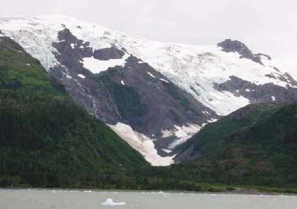 8 View north from about the same offshore position of Toboggan Glacier, Harriman Fjord, Prince William Sound, Chugach National Forest, Alaska.