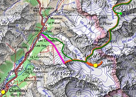 Classic Haute Route Itinery: The Classic Haute Route is based around 5 huts in the high alps. Given good weather and indestructable participants, it would be done over 6 days.
