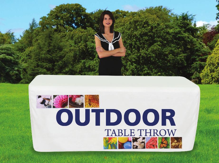 PRINTED TABLE THROW 4' full (48"w x 36"h demo table): TBL-T-4-36-F 4' economy