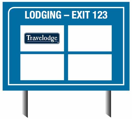 Applications 29 D.O.T. Highway Signage Travelodge D.O.T. signage designs use the Travelodge logo on a white background.