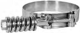 Spring-Loaded T-Bolt Clamps Heavy-duty spring. Torque to 60 in-ib. Range Min. Max.