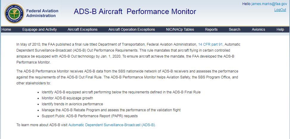 ADS-B Out Rule Performance Monitoring Rule performance monitoring via ADS-B Performance Monitor (APM) APM enables