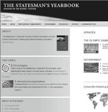 THE STATESMAN'S YEARBOOK ONLINE, IN PRINT AND INDISPENSABLE The Statesman's Yearbook features extensive updated profiles on every country in the world.