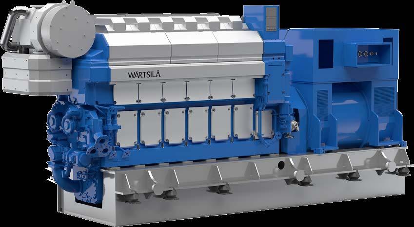 The compact design of the generating set simplifies the engine room design and