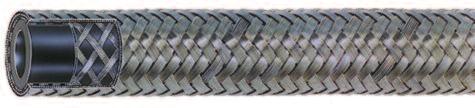 283 STAINLESS STEEL BRAIDED RACING HOSE Aeroquip Racing Hose is compatible with petroleum and synthetic lubricants and may be used in fuel, lube, coolant and air applications.