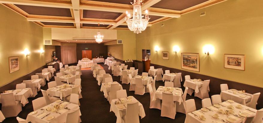 The Chandelier Room The original Quality Hotel Mildura Grand dining room now restored to feature the dazzling crystal chandeliers in an elegant décor seats 100 guests at dinner and is easily