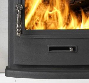 wood and smokeless fuels may be used in clean burn mode ** Required with an additional PDQ adapter if fitting with a flue liner SHOWN WITH