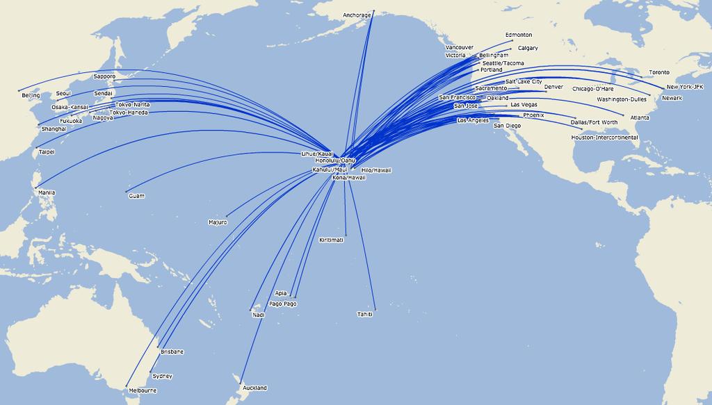 The Most Diverse Air Service Network Ever Region Destinations Dec