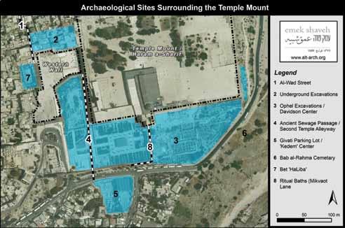 Map 2 Archaeological excavations around the