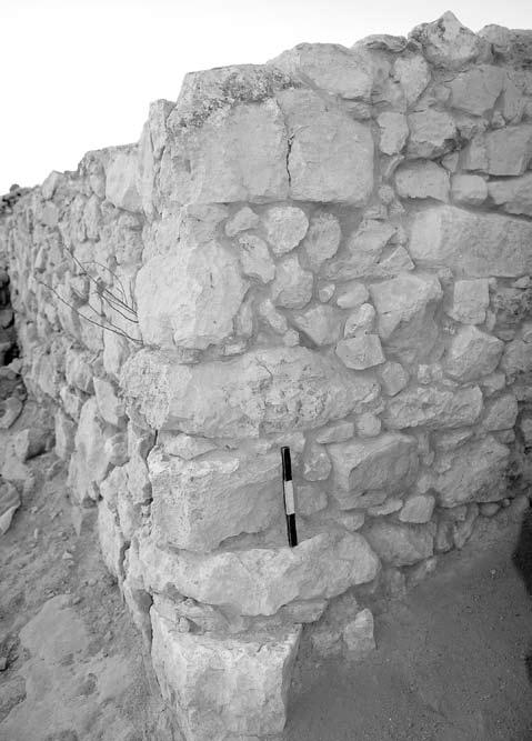 L. Nigro, M. Sala, A. Polcaro: Khirbat al-batråwπ 9. The western stretch of the main city-wall W.103 with city-gate L.160 restored in 2007 season. 7.