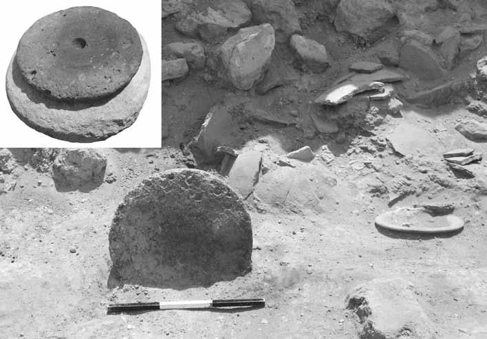 ADAJ 55 (2011) also recovered (KB.10.B.82; Nigro 2010a: 74, figs on Pp. 108-109; Fig. 12). The basalt disk has a diameter of 28 cm and thickness of 3.3 cm.