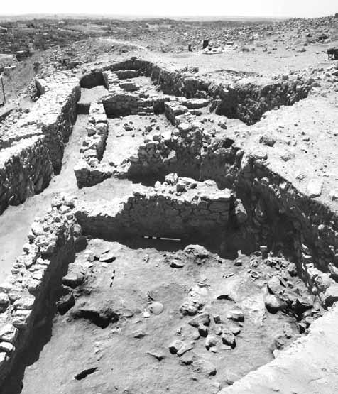 axis. 4. General view from the west of the western pavilion of the EB IIIB (2500-2300 BC) palace of Khirbat al- Batråwπ during excavation of destruction layer F.