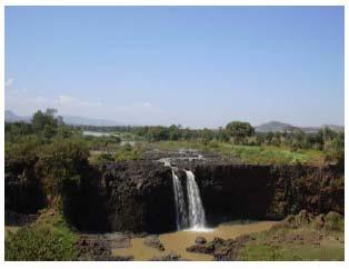 Nile falls with weir and hydropower plant http://www.