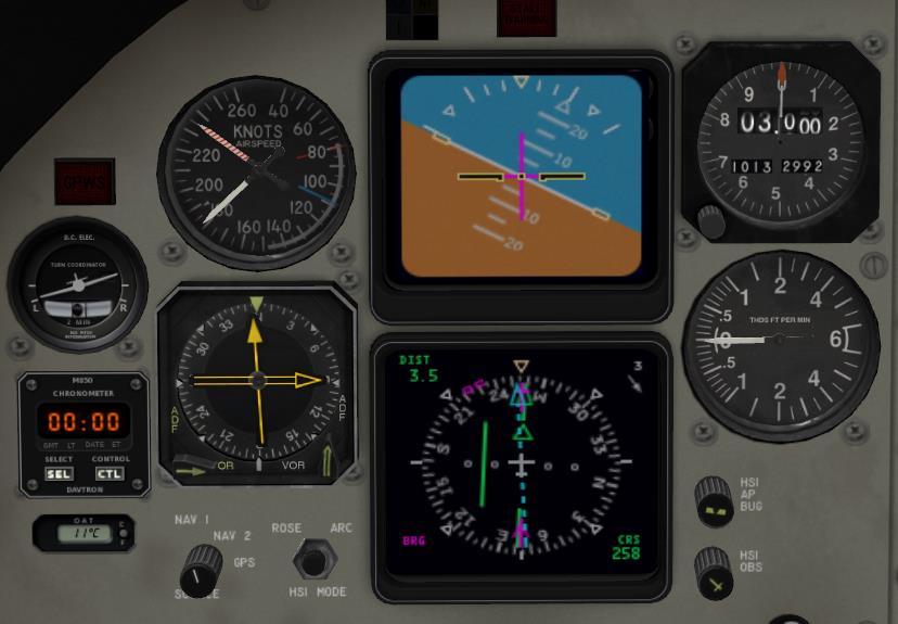 8. Turn to inbound leg You are now inside the final turn to the inbound leg. 1. Monitor the navigation display in order to intercept radial 078 inbound the VOR. 2.