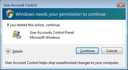3. Click on "Turn User Account Control on or off". 4.