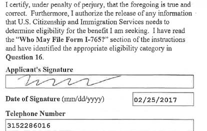 Form I-765, Application For Employment Authorization