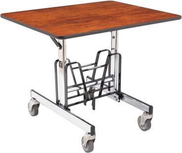 RIGID FRAME SICO Rigid-Frame Bi-Fold Room Service Table is a work-horse table for those desiring extra-strength incorporated into a