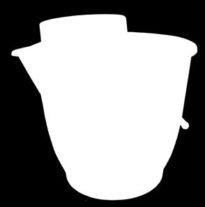 EXTRA Square plastic bucket with strainer EXTRA 