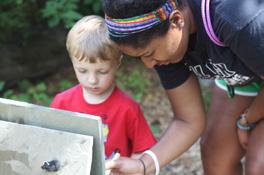 Tadpoles AGE: 3 YEAR OLDS This is an enriching first camp experience for three-year-olds as they engage in fun, hands-on nature games and activities in a small