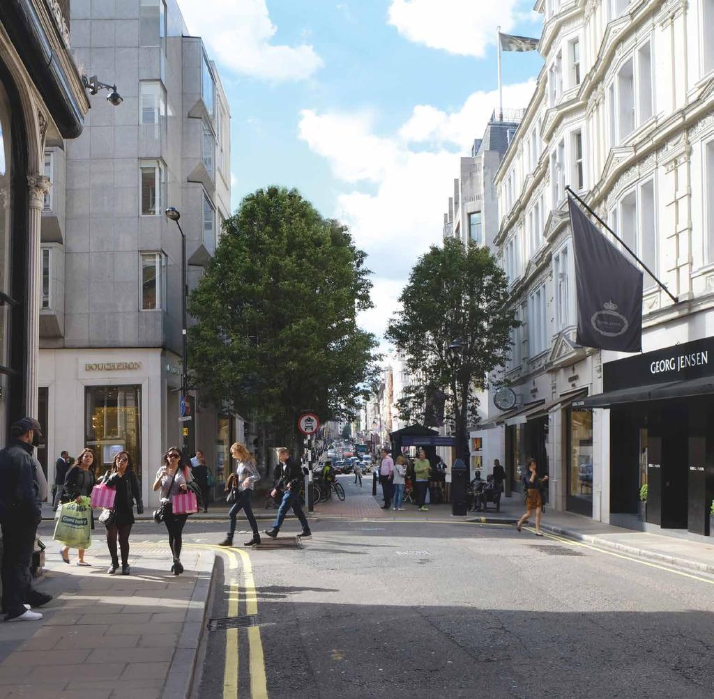 A PLACE TO DWELL Existing junction of Grafton Street, Clifford Street and Bond Street The proposals also seek to create a place to dwell for visitors, workers,