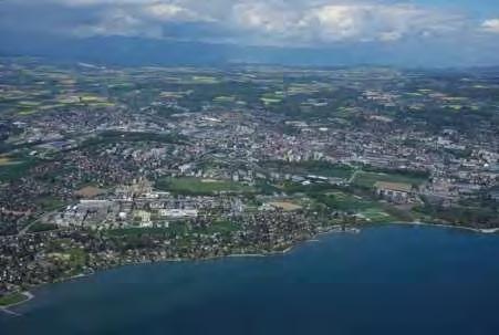 000 inhabitants) in the very center of the Lausanne- Morges urban region : 27 cities, 278 000 inhabitants and 160 000 employees A decade
