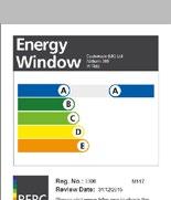 Energy ratings Windows are assessed by the British Fenestration Rating Council (BFRC) and rated using a familiar A to G scale on the basis of their total energy efficiency, where an A-rated window is