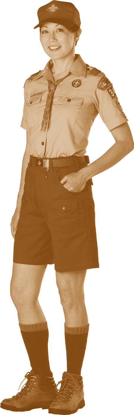 Venturing leaders wear the official gray pants or shorts. Belt. Male leaders wear the official olive web belt or official leather belt with the buckle of their choice.