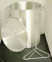 Aluminum Turkey Pot, Footed Basket, and Lid, Turkey Rack and Lifting Hook, Deep Fry